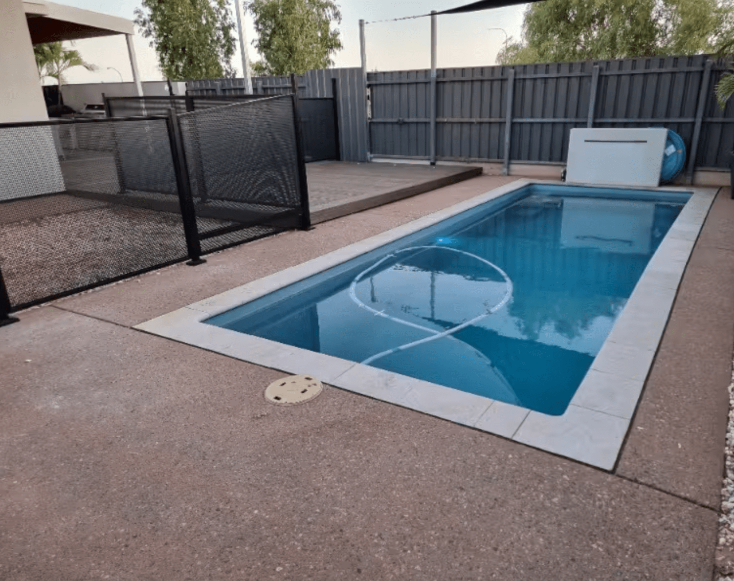 Perforated pool fencing